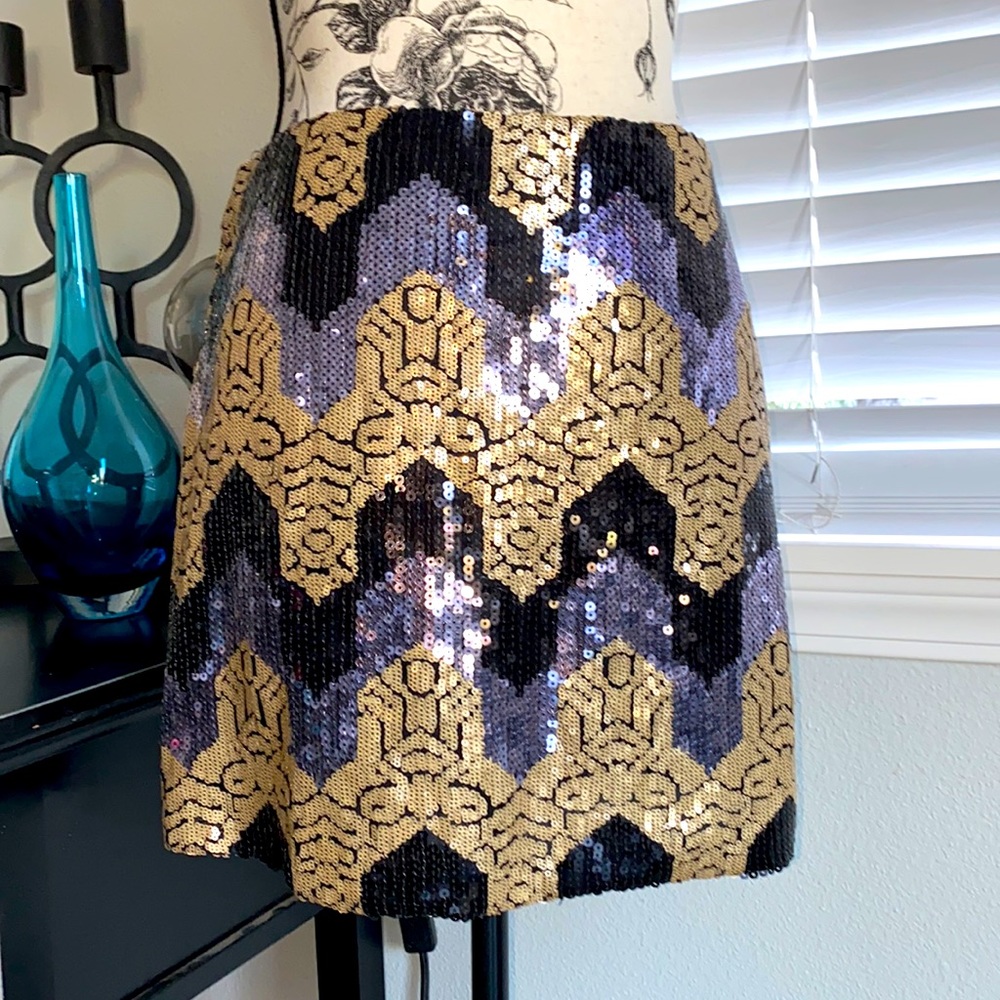 Umgee Sequin Mini Skirt Large - Picture 2 of 6